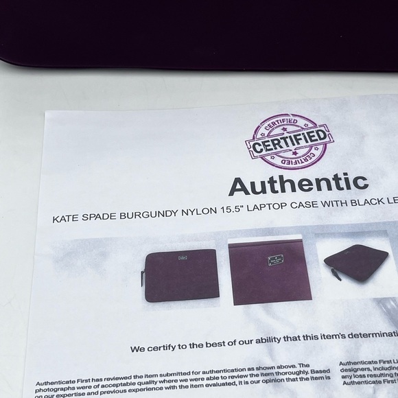 Kate Spade authenticated Purple Protective  Laptop Zip Closure Sleeve 13” - Picture 4 of 14